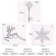 thumbnail image 2 of 3 uds decoración de árbol de Navidad colgante de llave de alce copo de nieve transparente colgante para árbol de Navidad, 2 of 5