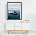 thumbnail image 3 of Ocean Glide - Iceland Photography Ocean Waves Wildlife Seascape Animal Nature Black Framed Wall Art Print 18 x 24 inches, 3 of 4