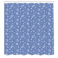 thumbnail image 2 of Ambesonne Floral Shower Curtain, Winter Color Falling Leaves, 69"Wx84"L, Ceil Blue and Off White, 2 of 4