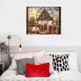 thumbnail image 4 of ARISTURING Farm Pig Wall Art Window Simply Blessed Cute Pigs Pictures Wall Decor Farmhouse Animal Pig Canvas Print Painting Rustic Funny Pig Decor Artwork For Bedroom Living Room Framed Ready to Hang, 4 of 4