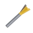 thumbnail image 3 of 6mm Dovetail Bit Tungsten Alloy PTFE Coating Router Milling Cutter Yellow, Chamfer Planes Quickly Eliminate Edges for Woodworking, Carbide Router Bit With Adjusted Cutting Depth, 3 of 7