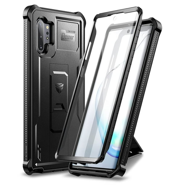 Funda Dexnor para Samsung Galaxy Note 10+ Plus con soporte, color negro