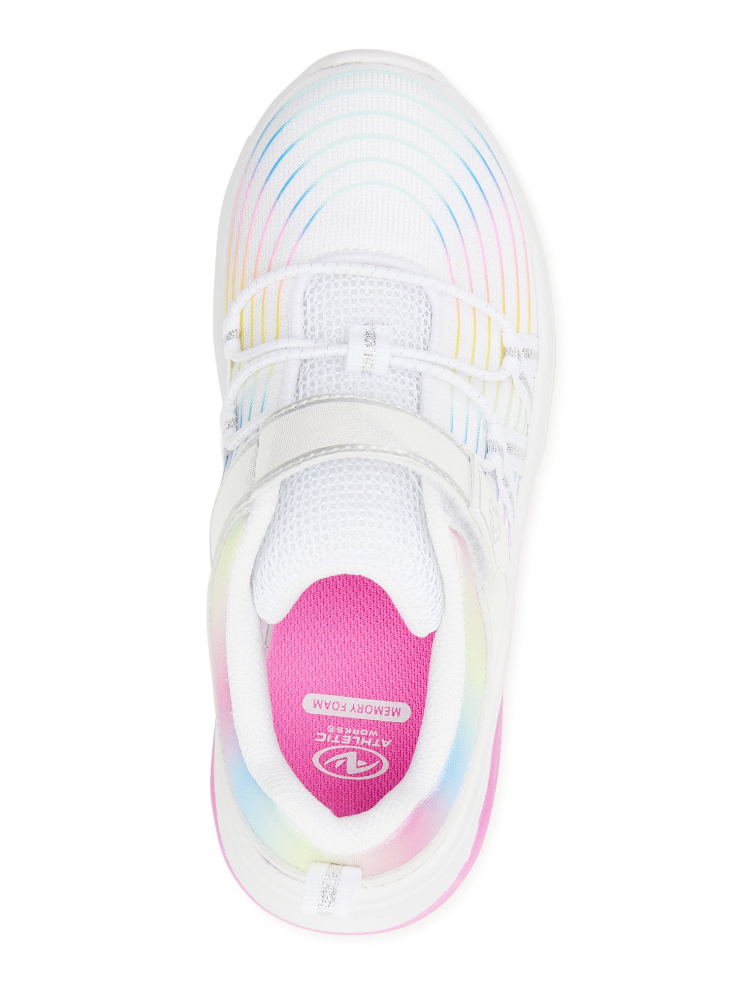 Athletic Works Little Girl & Big Girl Light Up Sneakers, Sizes 13-4