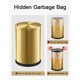 thumbnail image 4 of Bote de basura Huaqinglian de acero inoxidable dorado, 10 l/2.6 galones, 4 of 6