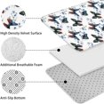 thumbnail image 5 of White Butterfly Blue Flower Pattern Bathroom Rugs Sets 3 Piece,Toilet Cover Set,Absorbent Non Slip Bathroom Mats Sets with U-Shaped Contour Rug Toilet Rug Set, 5 of 5