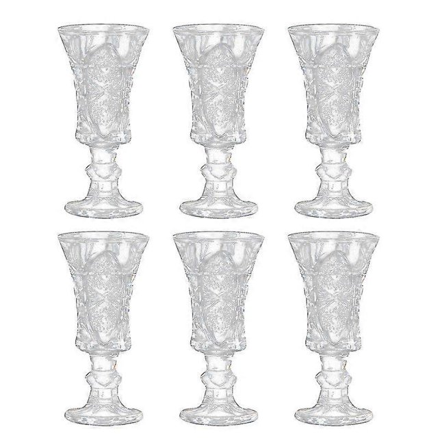 Round Shot Glasses, Lead Free Glass, Clear Shot Glass with Heavy Base