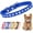 Dark Blue, variant on Pink Rhinestone Dog Collars for Small Dogs, Pretty Bling Diamond Puppy Collar Crystal Sparkly Glitter Jewel Girls Cat Collars for XXS Xs Small Medium Pet Female Dogs Kitten