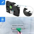 thumbnail image 4 of GREENCYCLE 2 Pack Compatible for Brother TZe-M31 TZe-M33 Black/Blue on Matte Clear Label Tape Laminated 1/2'' x 26.2ft (12mmx8m) use in P-touch PT-D210 PT-D600 PT-D400 PT-H100 PT-P700 PT-P750W Printer, 4 of 6