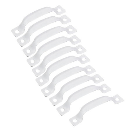C Shape Handle - Furniture Cabinet Dresser Arch Shape Pull Handles White 52mm Length 10PCS