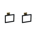 thumbnail image 2 of stanreset 1/2/3/5 Bathroom Hardware Set Stainless Steel Towel Bar Ring Paper Holder Multifunction Robe Hook Modern Style Rack Kit Black gold ring 2PCS, 2 of 6