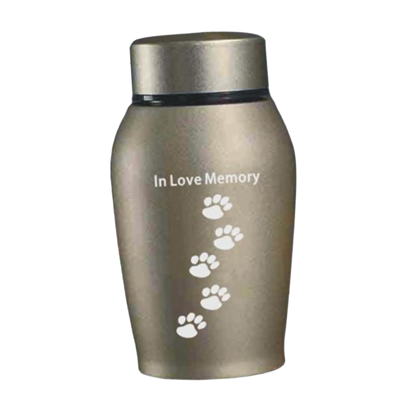 2x Stainless Steel Cremation Memorial Urn Memorable Organizer Storage Funeral Pets Supplies Casket Urn Box Pet Urns for Dogs Ash Small Animal Aureate Blue