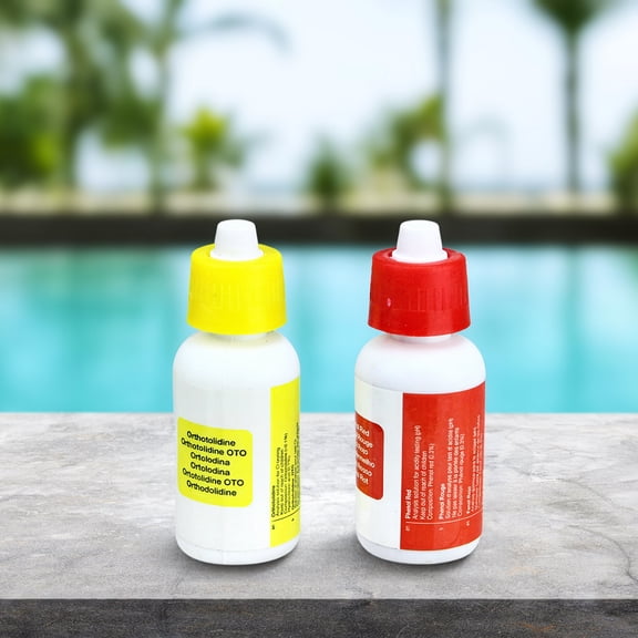 Pool Central Set of 2 Test Kit Refill Bottles for Swimming Pools