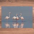 thumbnail image 5 of Ambesonne Flamingo Jigsaw Puzzle Durable Cardboard, Wild Birds in Water Scene, 1000 pcs, Blue Grey Blush Salmon, 5 of 5