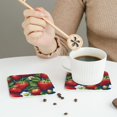 thumbnail image 6 of Bingfone Vintage Strawberry2 Leather Drinks Coasters With Set Of 6,Suitable For Home Kitchen,Coffee Cup Coasters Home Gift, 6 of 9