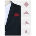 thumbnail image 3 of INSPIRE CHIC Men's Leaves Pocket Square Embroidered Handkerchiefs with Trim Red One Size, 3 of 4