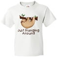 thumbnail image 3 of Inktastic Just Hanging Around with Cute Sloth Youth T-Shirt, 3 of 5
