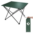 thumbnail image 1 of VILLEY Mesa Auxiliar Portátil para Acampar, Mesa de Playa Plegable de Aluminio Ultraligera con Bolsa de Transporte para Cocinar al Aire Libre, Picnic, Campamento, Barco, Viajes - Verde, 1 of 5