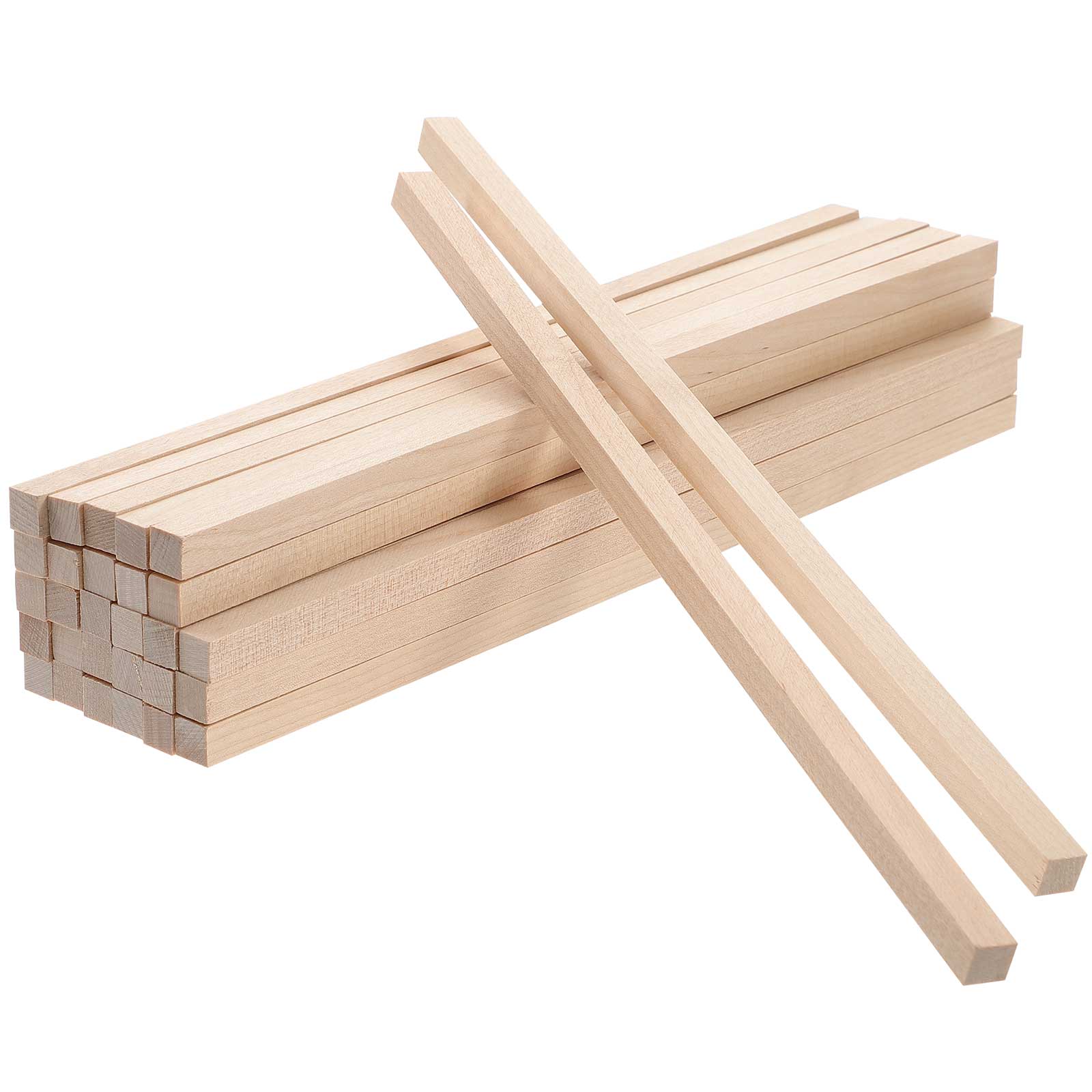 FESTFENDS 30Pcs Unfinished Wood Stick 1X1X11.8In for