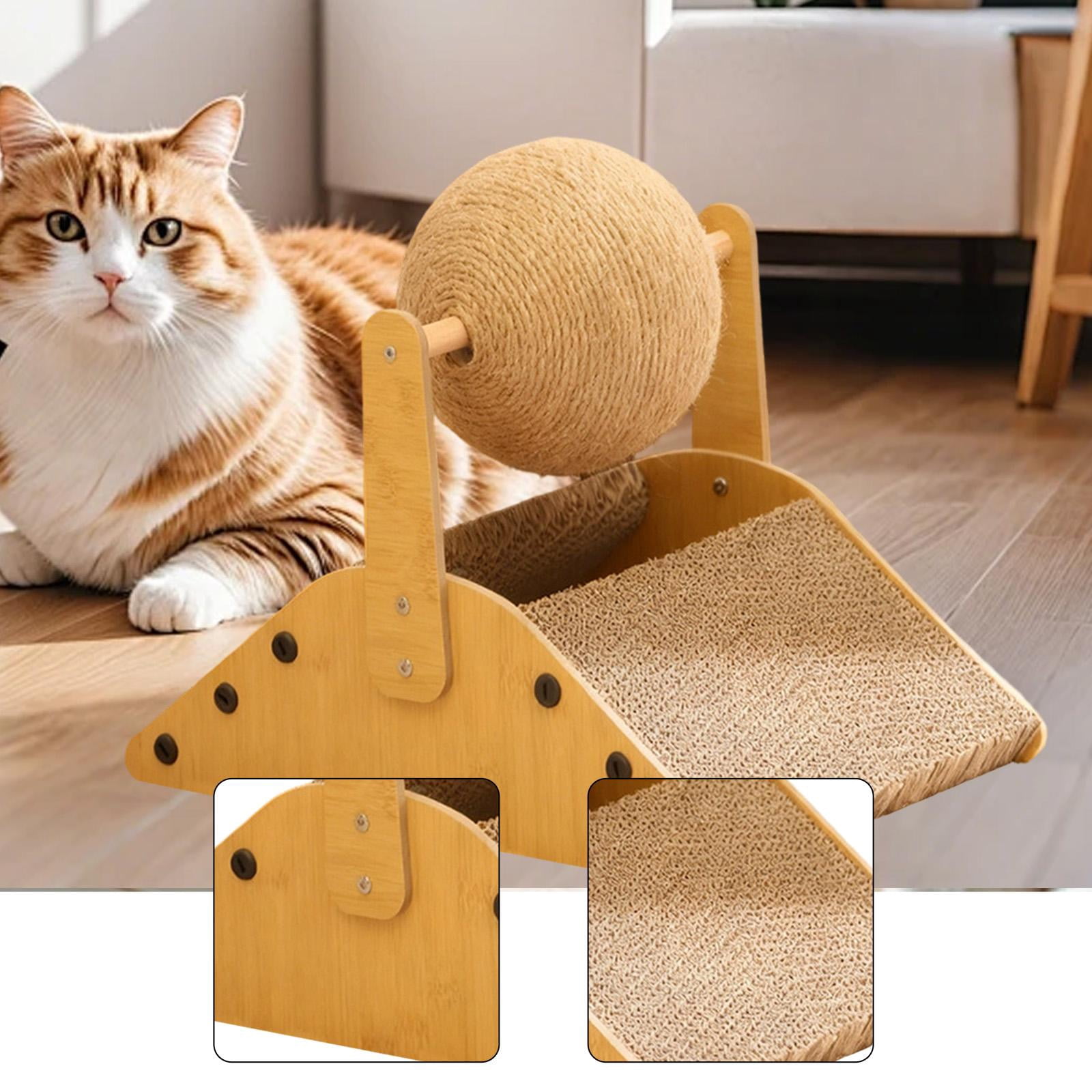 Bvdfgk Cat Scratcher Bed Kitten Scratch Pad Furniture Protector Sisal Scratcher Board with Ball for Sleeping Lying Playing Curled up S