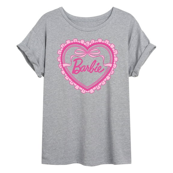 Barbie - Coquette Heart - Juniors Oversized Graphic T-Shirt
