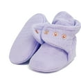 thumbnail image 3 of Ella Bonna Muslin Stay On Baby Booties, Lilac, 6-12 Months, 3 of 6
