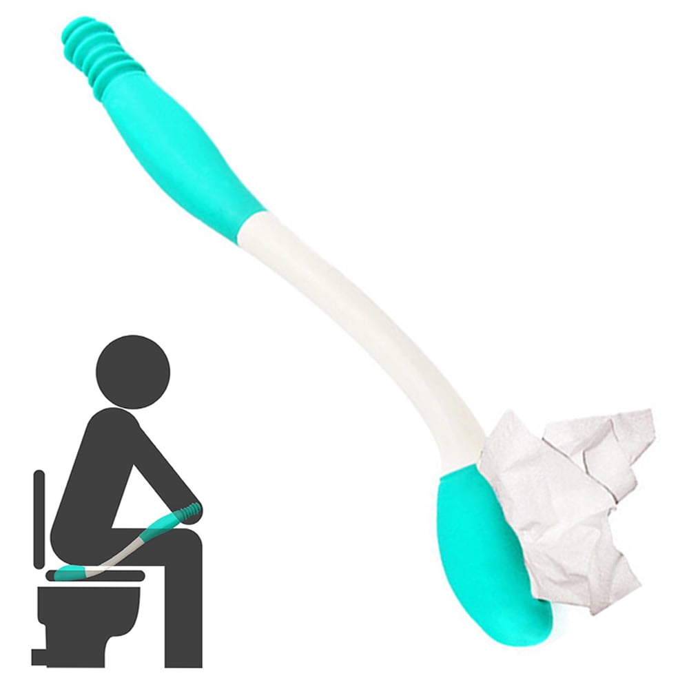 Toilet Aid Wiper Self Assist Bathroom Bottom Butt Wipe Helper Wand Long Reach Comfort Wipe Tool