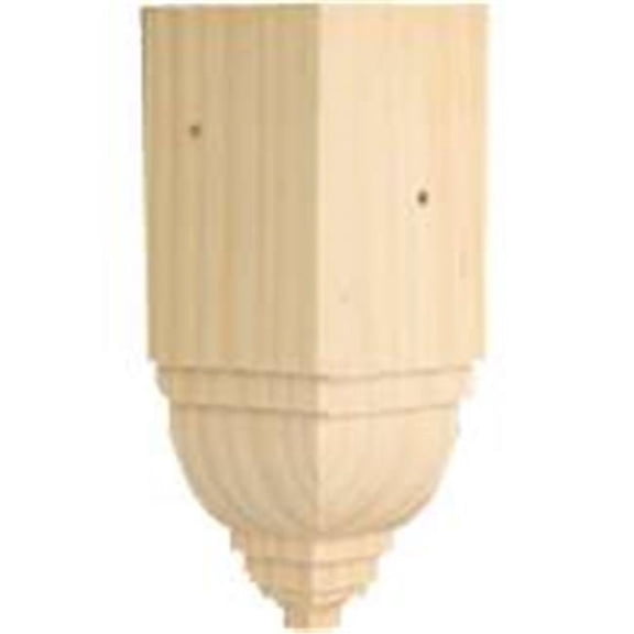 WADDELL MANUFACTURING Trim Block Moulding, Inside Crown, Pine, 4.5 x 1.75 x 1.75-In. ICTB-31