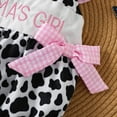thumbnail image 6 of FYEGRE Fly Sleeve Cow Print Romper for Girls Soft Bodysuit Comfortable Baby Jumpsuit Outfit Pink 6-12 Months, 6 of 6