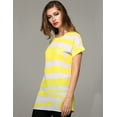 thumbnail image 3 of Camii Mia Women's T-Shirts Short Sleeve Tee Shirts Stripe T Shirt, 3 of 5