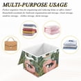 thumbnail image 6 of Yayeee Collapsible Cube Storage Bin with Lid Fabric Closet Decorative Basket with Handles, Pink Sleeping Cat, 6 of 7
