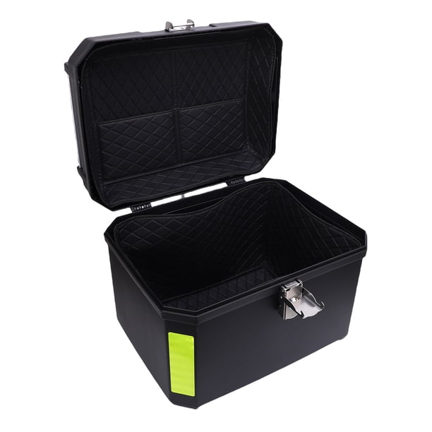 Caja Superior Trasera Para Motocicleta, Placa Inferior De Liberación Rápida Maleta Trasera Negra Para Motocicleta 60 L A Prueba De Agua Para Scooters Con Portaequipajes Trasero