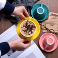 thumbnail image 3 of BAMAIA Tasse et Soucoupe Latte 220ml Porcelaine Jaune, 3 of 6