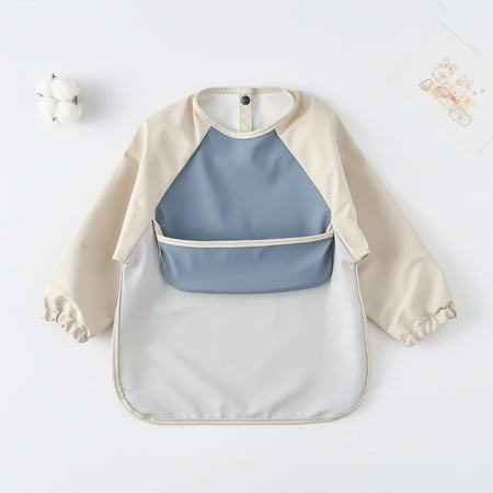 

DDWD Danish children‘s waterproof anti-dressing bib baby eating bib super soft PU waterproof baby bib anti-dirty Coverall