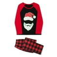 Christmas Family Pajamas Matching Set, Glow in Dark Cartoon Print Long