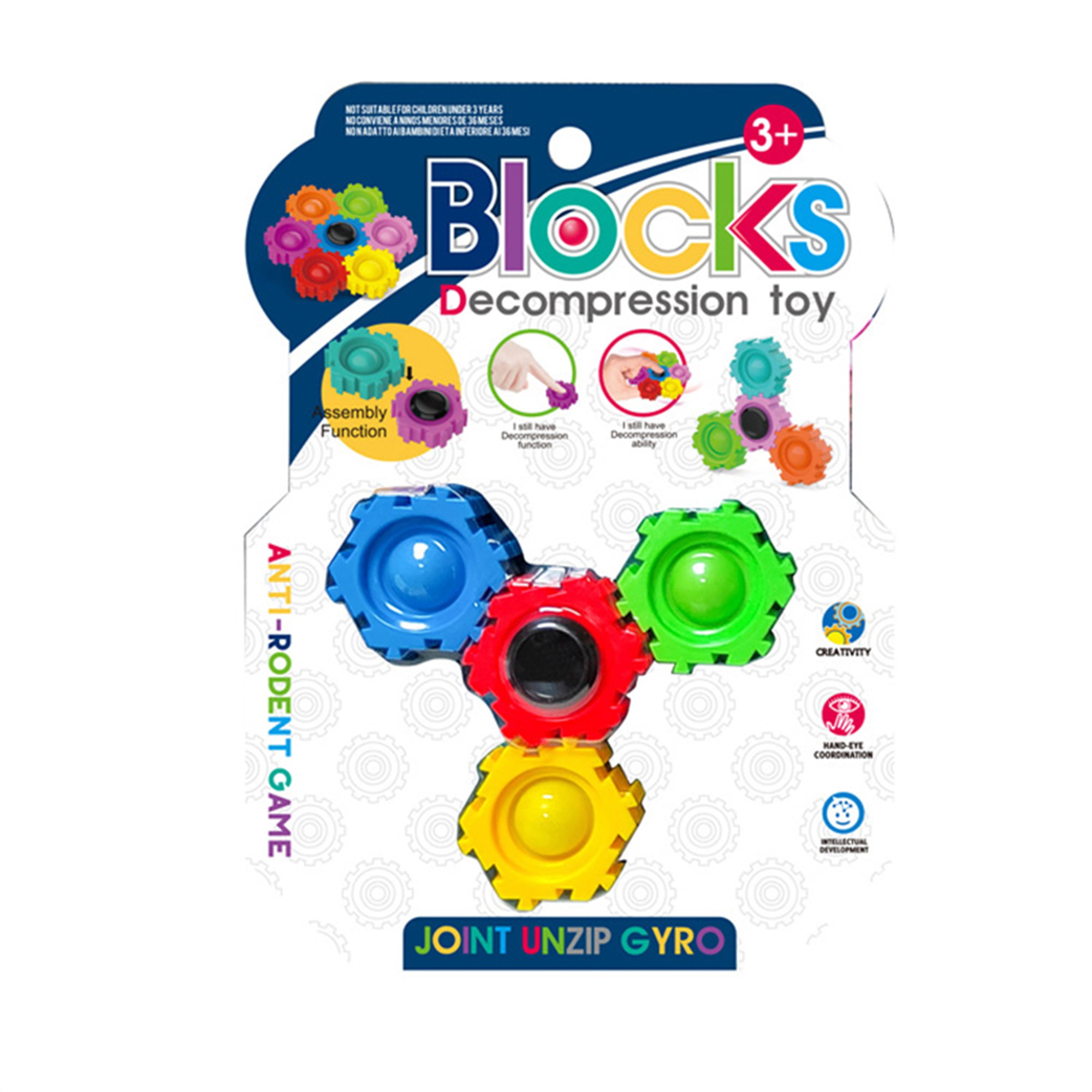 Fingertip gyroscope Multi color decompression toys 