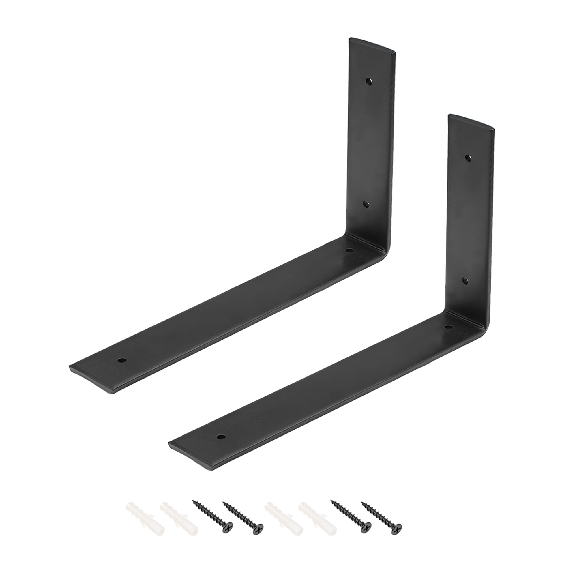 Unique Bargains Wall Shelf Brackets Carbon Steel Metal Shelf Supports L