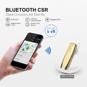 New Bee Bluetooth Headset 24Hrs Talk Time 60 Days Standby Wireless Earpiece with Microphone, Gold