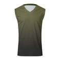 thumbnail image 4 of ZCFZJW Mens Casual Tie Dye Print Workout Tank Tops Loose Fit Cute Summer Sleeveless V Neck Gym Fitness T-Shirts Lightweight Comfy Breathable Shirt Army Green M, 4 of 4