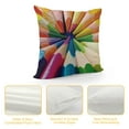 thumbnail image 4 of Creowell  Inch Rainbow Colorful Cushion Covers Abstract Crayon Throw Pillow Case Cover for Sofa Car Cousion Bed，Multi-Size, 4 of 5