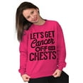 thumbnail image 3 of Let's Get Cancer Off Our Chests Women Crewneck Sweatshirt Brisco Brands S, 3 of 6