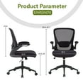 thumbnail image 3 of PayLessHere Home Office Chair，Lumbar Support & Flip-up Armrest for Mesh Swivel Backrest Chair,Black, 3 of 7