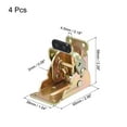 thumbnail image 2 of Unique Bargains 4 Pack Table Leg Folding Brackets Foldable Self Lock Hinges, Bronze Tone, 2 of 6