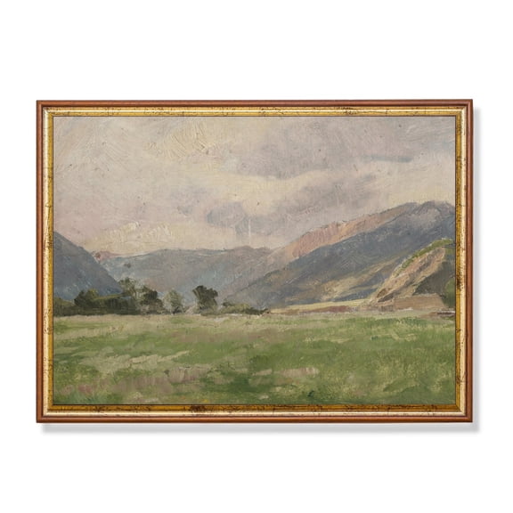 Vintage Farmhouse Landscape Rustic Meadow Poster Home Decor UNFRAMED Poster, Wall Art for Decor, Present, 8x12