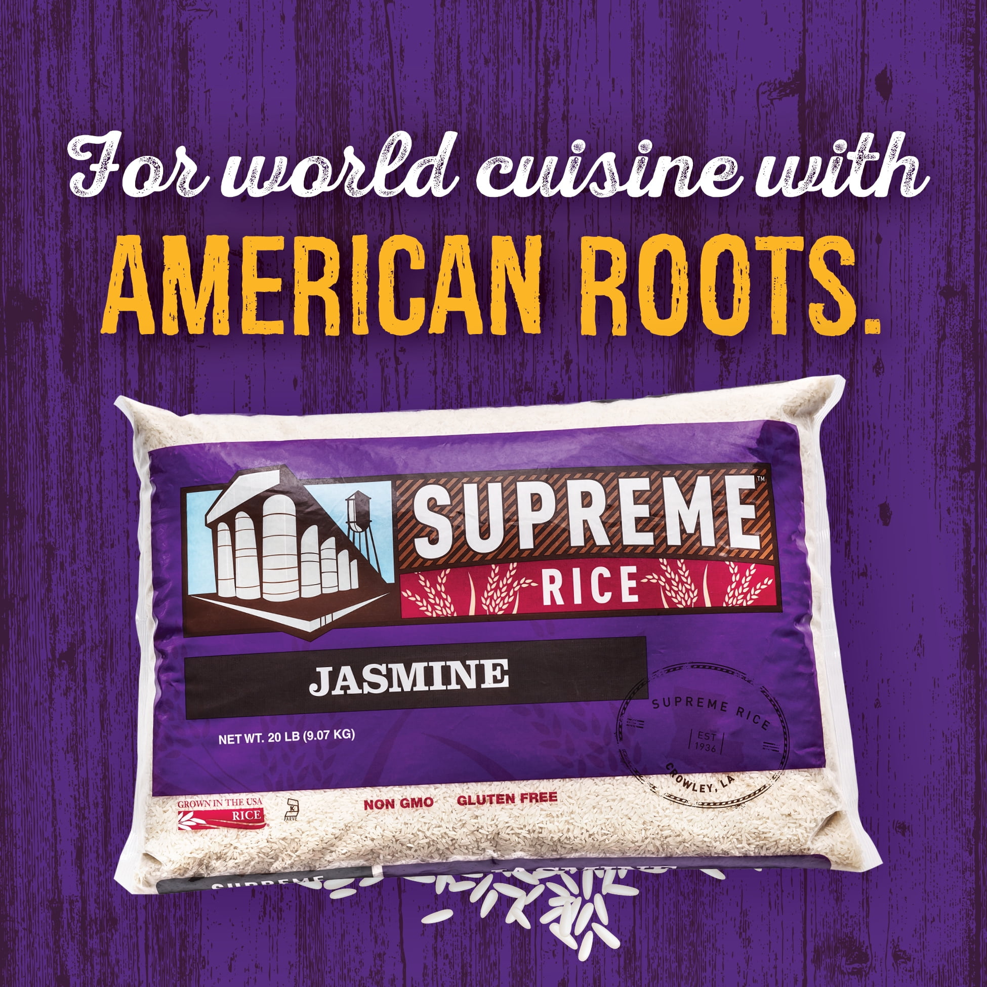 Supreme Rice 20lb Bag of Aromatic Jasmine Rice