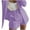 Purple, variant on Timegard Suit Short for Women High Waist Straight Leg Solid Color Work Casual Office Shorts with Belt