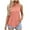 Orange, variant on qolati Women Summer Tank Tops Sexy Halter Neck Sleeveless Solid Color T-Shirts Trendy Cutout Pleated Tunic Blouse