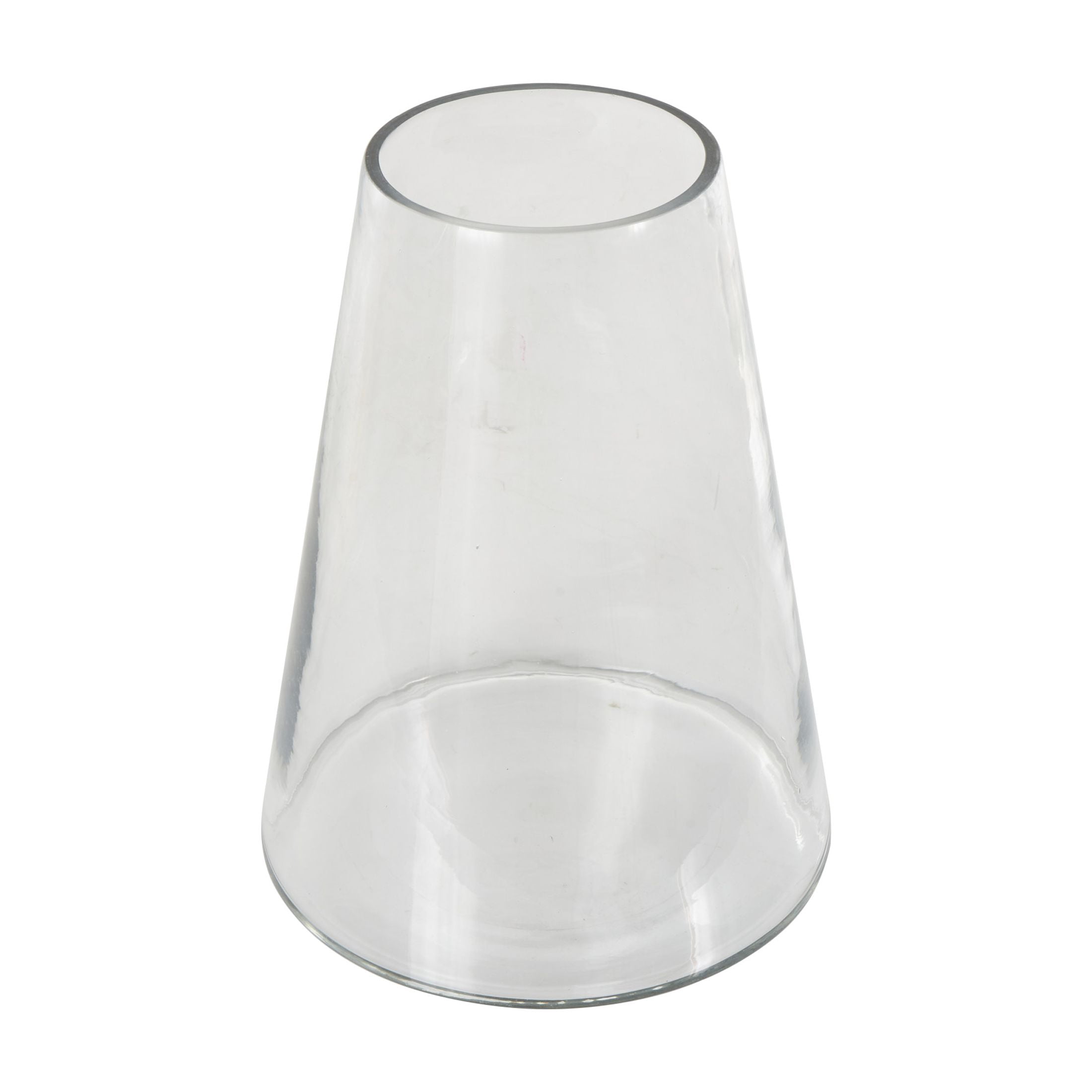 DecMode 12" Cone Shaped Glass Vase