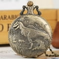 thumbnail image 2 of Bronze Dinosaur Quartz Pocket Watch, Pendant Gift for Boys (Bronze), 2 of 7