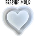 thumbnail image 2 of Heart Outline Hollow Empty Center Ring Freshie Silicone Mold 4 x 4 x 1 inches for Scented Aroma Beads Car Candle, Heat Resistant to 450 F Bake Oven Safe Valentines Day Love, 2 of 5