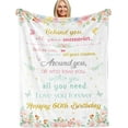 thumbnail image 1 of LHSHID 60th Birthday Gift Blanket Ideas for Women Happy 60th Birthday Throw Blanket for Mom Pink Flowers 60 Year Old Birthday Blanket Gifts Ideas for Sister Grandma Wife Female Friends 40"x50", 1 of 9